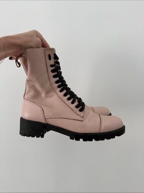 Zara combat boots blush